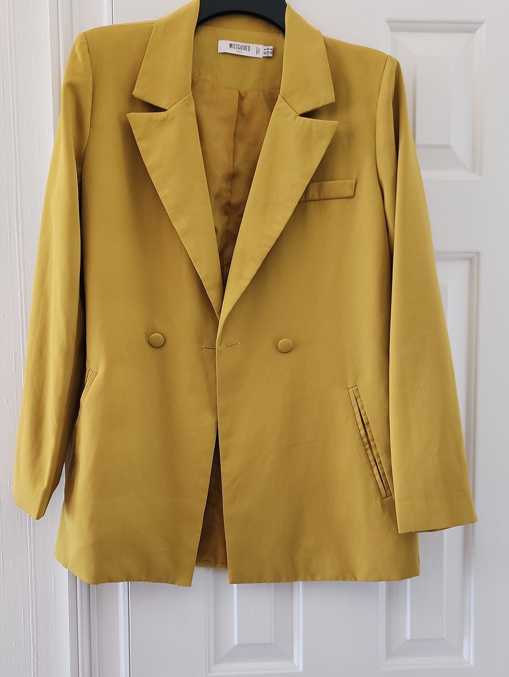 Mossimo Supply Co. Mustard Yellow Double-Breasted Blazer